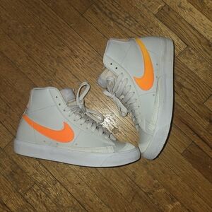 Nike Blazer Mid with Bright Orange Swoosh